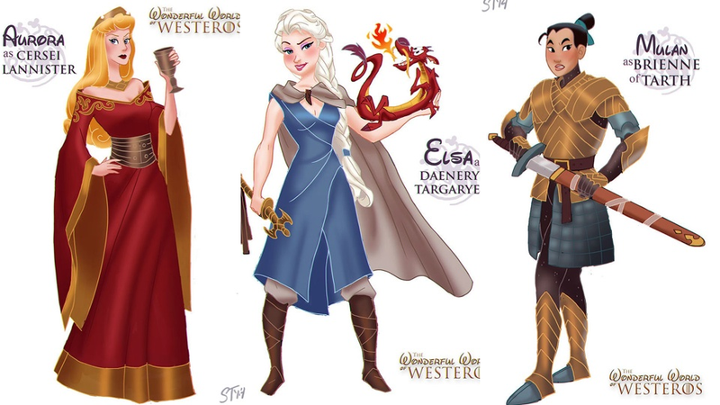 Illustration for article titled What Disney Princesses would look like as Game of Thrones characters